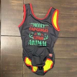 Coco Vida Home Alone/Grinch Reversible Criss Cross Leotard
